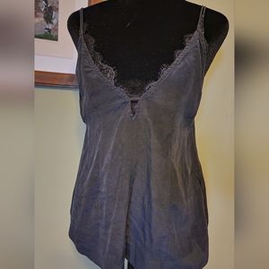 Free People tank, black with black lace lining sz x-small